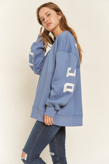 BE YOUR SELF SWEATSHIRT - WASHED BLUE