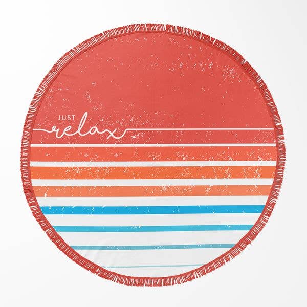 5' ROUND BEACH TOWELS (MULTIPLE DESIGNS)