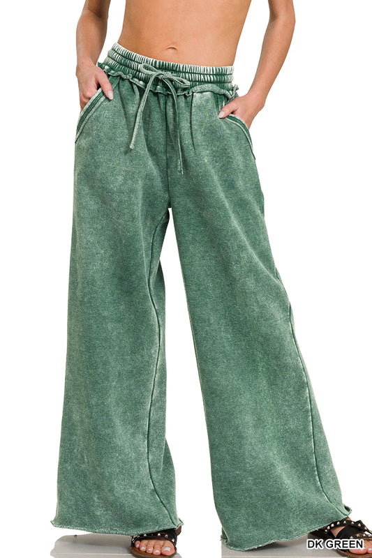 ACID FLEECE PALAZZOO FLEECE SWEATPANTS- * More Colors