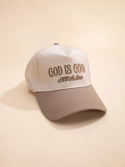 God Is Good All The Time Two Tone Canvas Hat