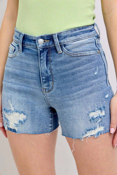 JUDY BLUE HIGH WAIST DESTROY STITCH