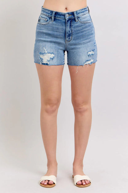 JUDY BLUE HIGH WAIST DESTROY STITCH
