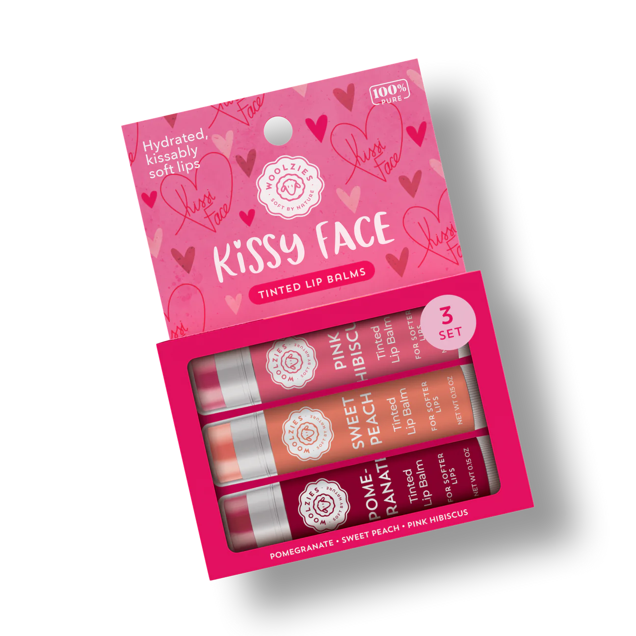 KISSY FACE BELOVED TINTED LIP BALM SET OF 3- WOOLZIES