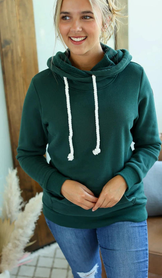 LAUREN HOODIE: EVERGREEN