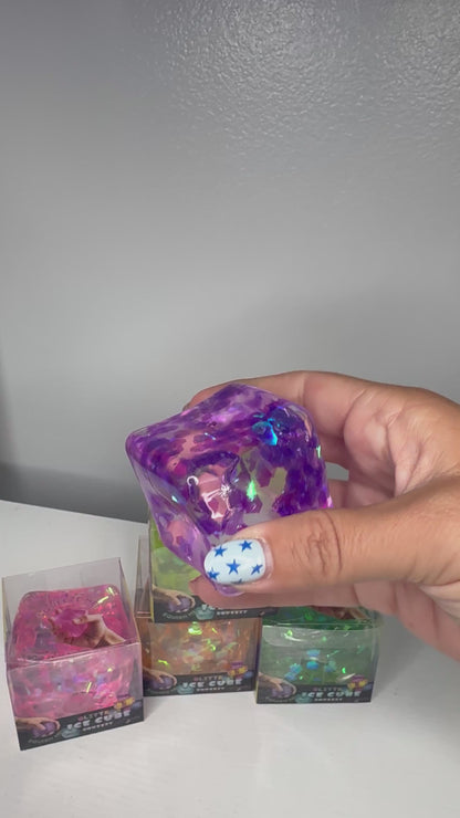 Confetti Metallic Glitter Squishy Cubes *In Stock