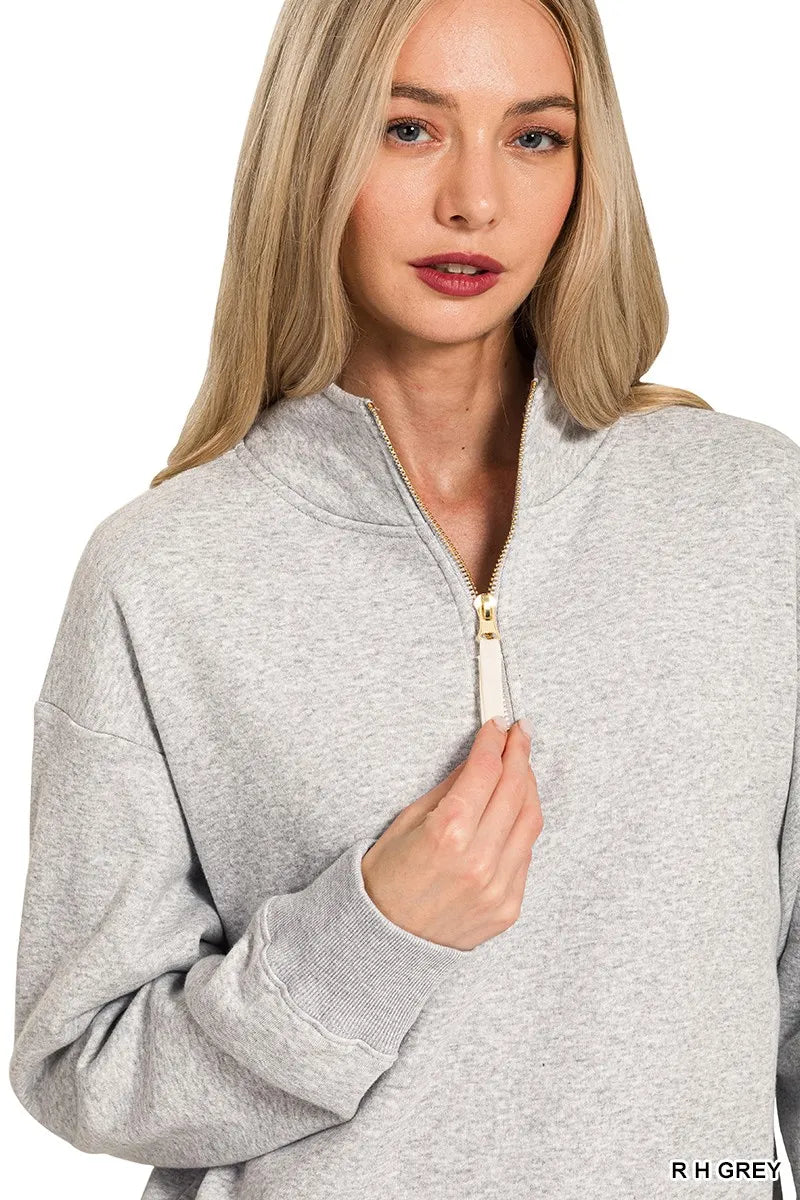 SOFT FLEECE HALF ZIPS- **More Colors