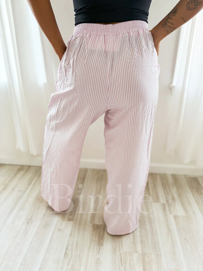 BIRDIE Rosie Seersucker Boxer Pants