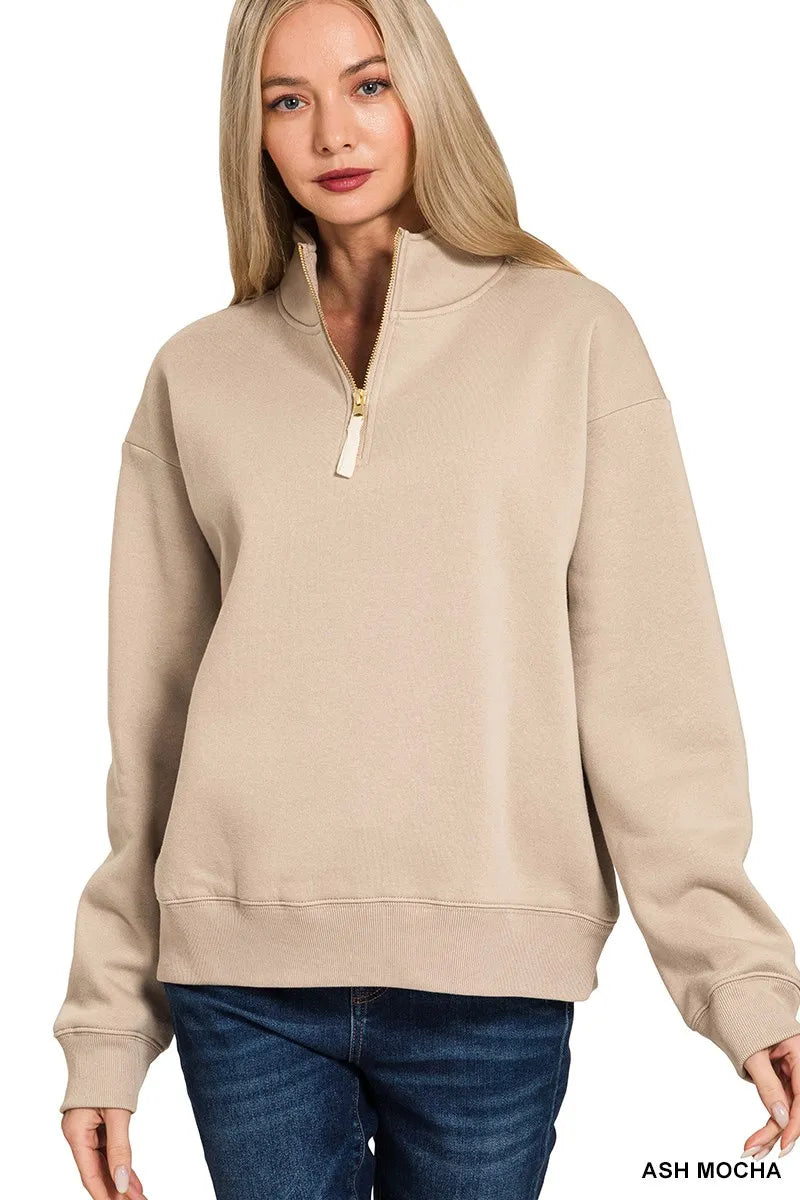 SOFT FLEECE HALF ZIPS- **More Colors