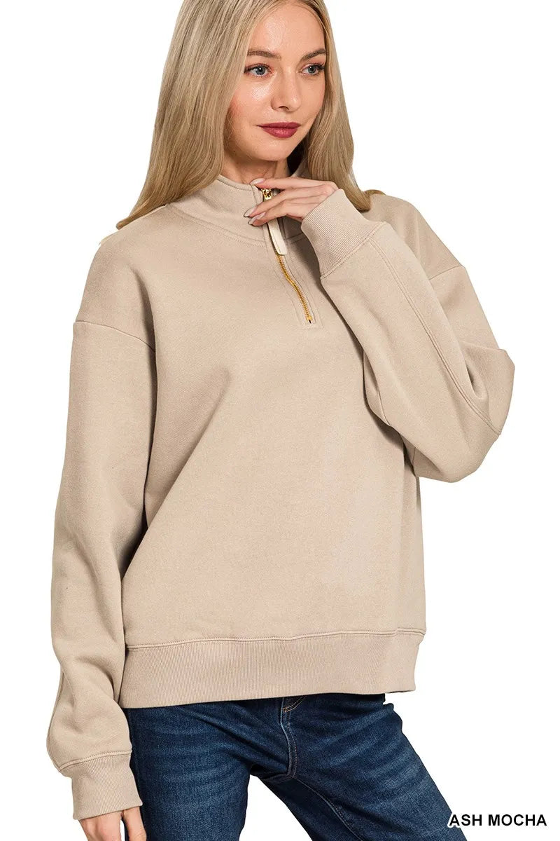 SOFT FLEECE HALF ZIPS- **More Colors